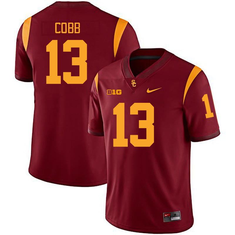 USC Trojans #13 Mason Cobb Big 10 Conference College Football Jerseys Stitched Sale-Cardinal